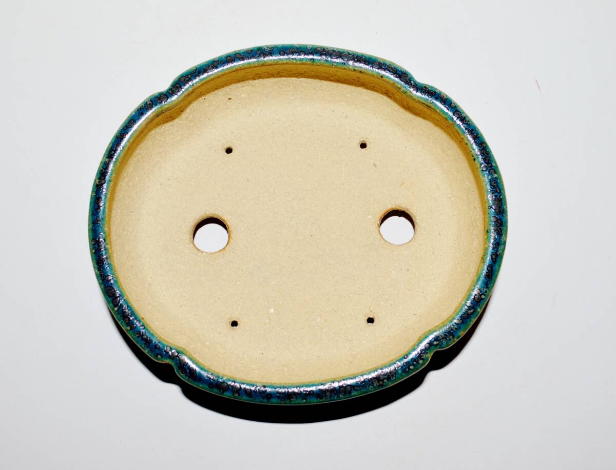 人気品薄和鉢作家 「鴻陽」中国古盆器写し 窯変織部釉 人気品薄和鉢作家 「鴻陽」中国古盆器写し 窯変織部釉