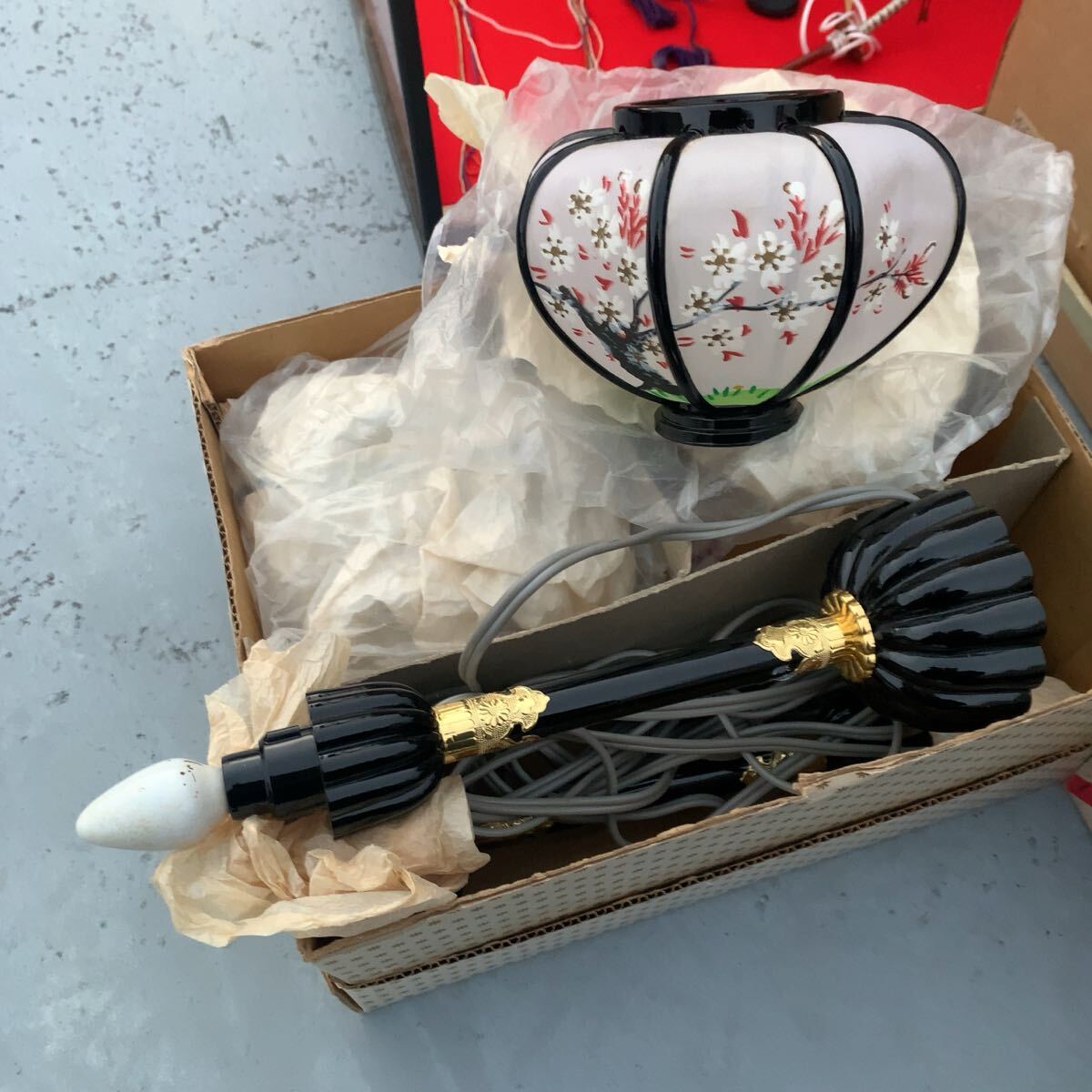 中古 昭和46年 ひな人形 雛人形 ガラスケースサイズ65x48x36cm 骨董 アンティーク ヴィンテージ 御雛雪洞