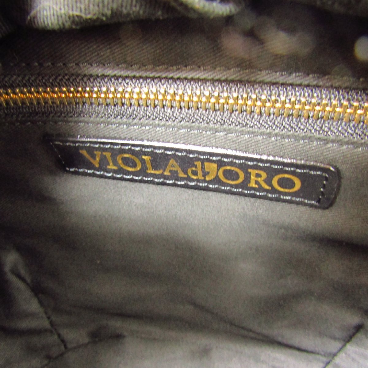 VIOLAd'ORO ヴィオラドーロ ファー付き かごバッグ ∩BG4310_画像6