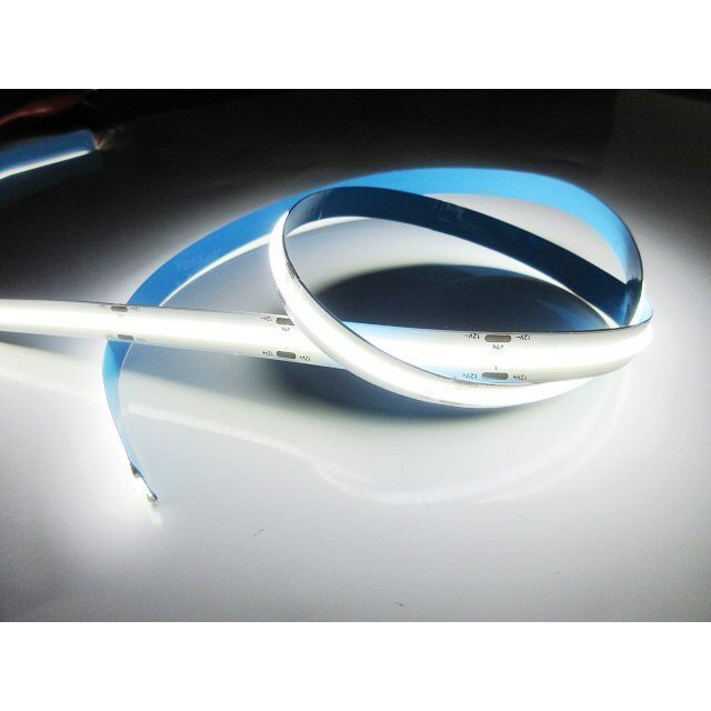 超光量! 12v COB 面発光 LED テープライト 1ｍ巻き 極薄2mm 白 ホワイト 色ムラなし カット使用可能 デイライト ゆうパケ 送料無料/6