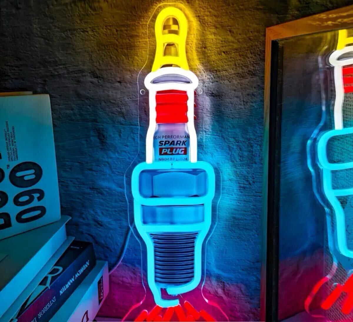 свеча зажигания neon автограф гараж оборудование орнамент . часть магазин. оборудование орнамент LED модный America смешанные товары табличка магазин. оборудование орнамент NGK Iridium