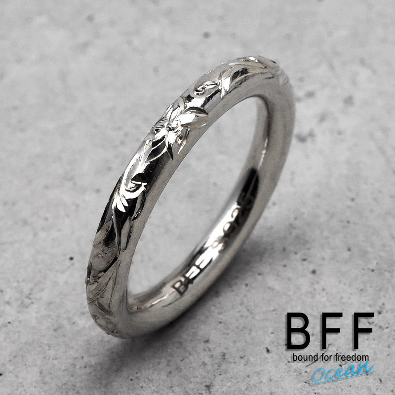 (13號) BFF ブランド ハワイアンリング ドーナツ型 シルバー925 指輪 銀 甲丸 金屬アレルギー対応 専用BOX付屬