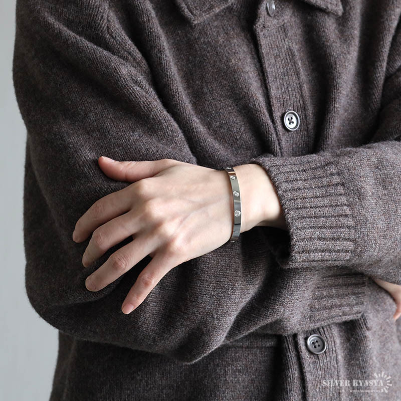 (ローズゴールド) ステンレス メタルバングル ストーンバングル ピンク 腕輪 キラキラ レディース 女性 金アレ対応_画像7