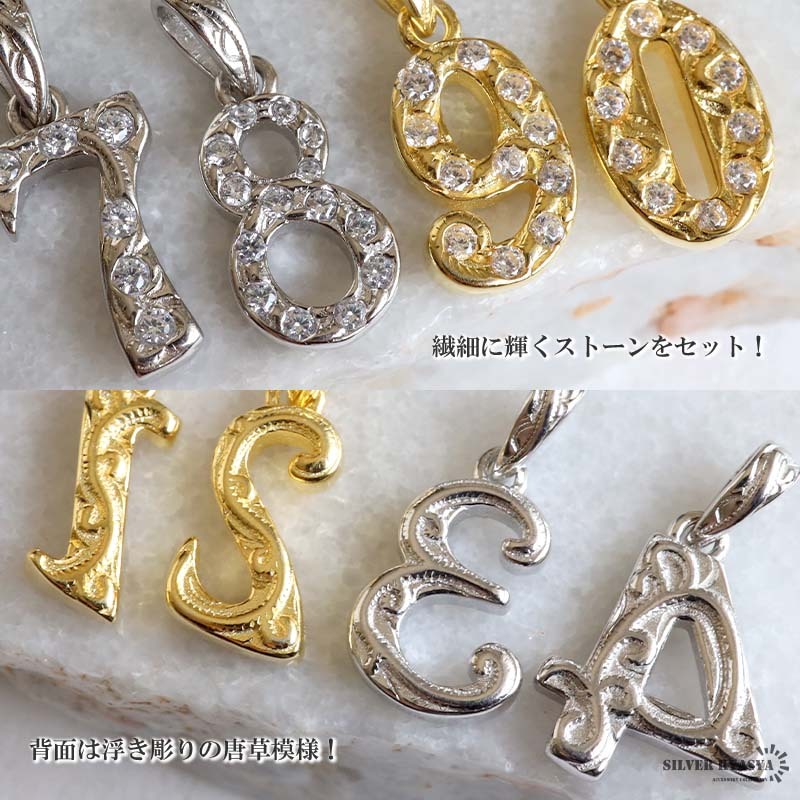 (シルバー、2) ナンバーネックレス 數(shù)字ネックレス シルバー925 K18 GP ゴールド 金屬アレルギー対応 BOX付屬