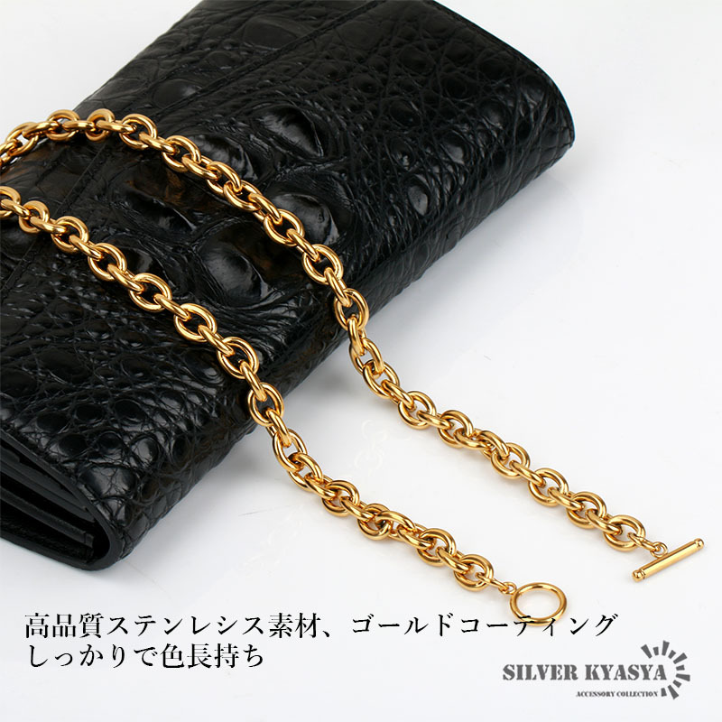 (45cm) futoshi ширина нержавеющая сталь цепь колье man teru колье Gold золотой фасоль адзуки цепь простой колье 9mm