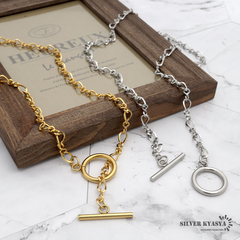 (シルバー、50cm) レディースネックレス アラメ喜平チェーン ステンレス 18k マンテル シルバー ゴールド gold 喜平