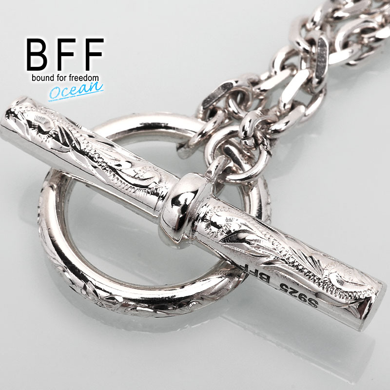 BFF ブランド ハワイアン マンテル ブレスレット 5mm シルバー925 チェーンブレスレット 金屬アレルギー対応 専用BOX