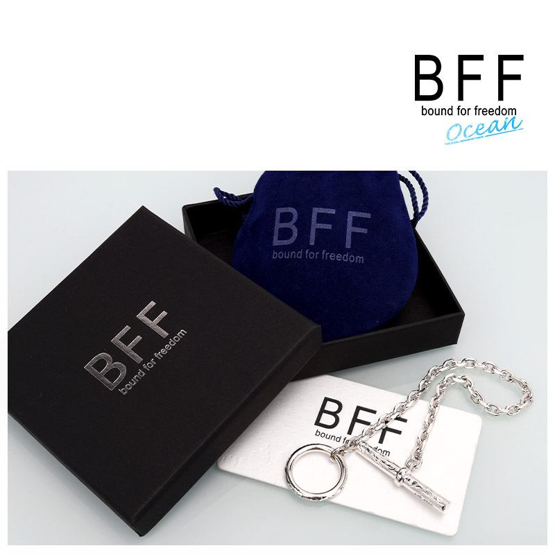 BFF ブランド ハワイアン マンテル ブレスレット 5mm シルバー925 チェーンブレスレット 金屬アレルギー対応 専用BOX