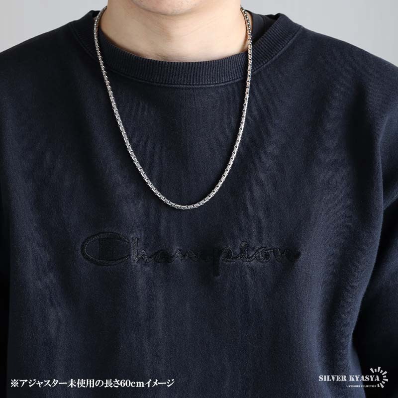 (45cm) ステンレス チェーンネックレス メタルネックレス 4mm 細(xì)身 シンプルネックレス シルバー メンズ 金アレ対応