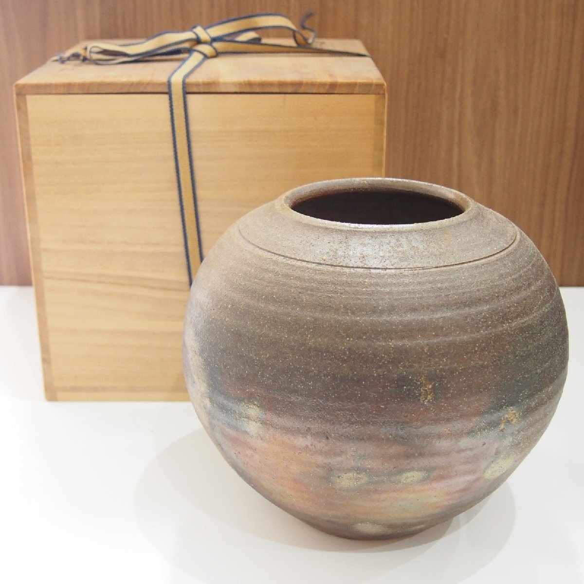 ○ 末石高仙 備前焼 壺 壷 陶器 共箱(花器、壷)|売買された ○ 末石高仙 備前焼 壺 壷 陶器 共箱(花器、壷)|売買された