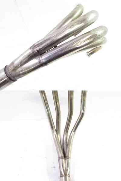 ZEXT ZRX400 ZR400E 大人気!! 社外制 4-1 ステンレス レーシングマフラー サイレンサーなし 検※ マフラー ZRX-2 ゼファー400 147F12