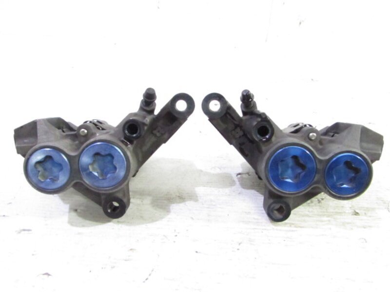 ZEXT FZ1フェザー RN066 大人気!! スミトモ MOS 4POT フロントキャリパー左右SET 固著なし 検※ FZ1フェザー FAZER FZS1000 FZR1000 149S43