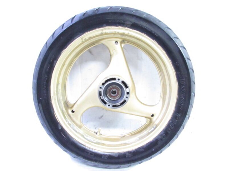 ZEXT GSX400インパルス GK79A 溝有タイヤ付 純正 リアホイール 曲りなし GOLD 検※ GSX400S カタナ 刀 GSX400FS GSX400F GK7CA 150J06