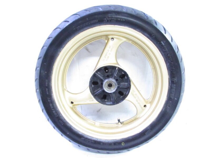 ZEXT GSX400インパルス GK79A 溝有タイヤ付 純正 リアホイール 曲りなし GOLD 検※ GSX400S カタナ 刀 GSX400FS GSX400F GK7CA 150J06