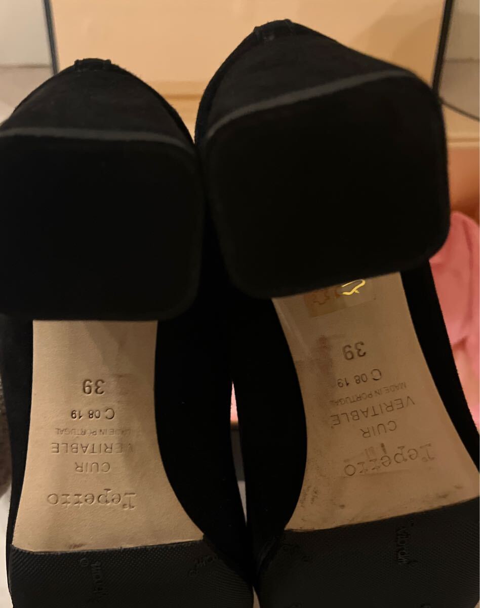  новый товар Repetto repetto 39 Suede Black noir 24cm 24.5cm