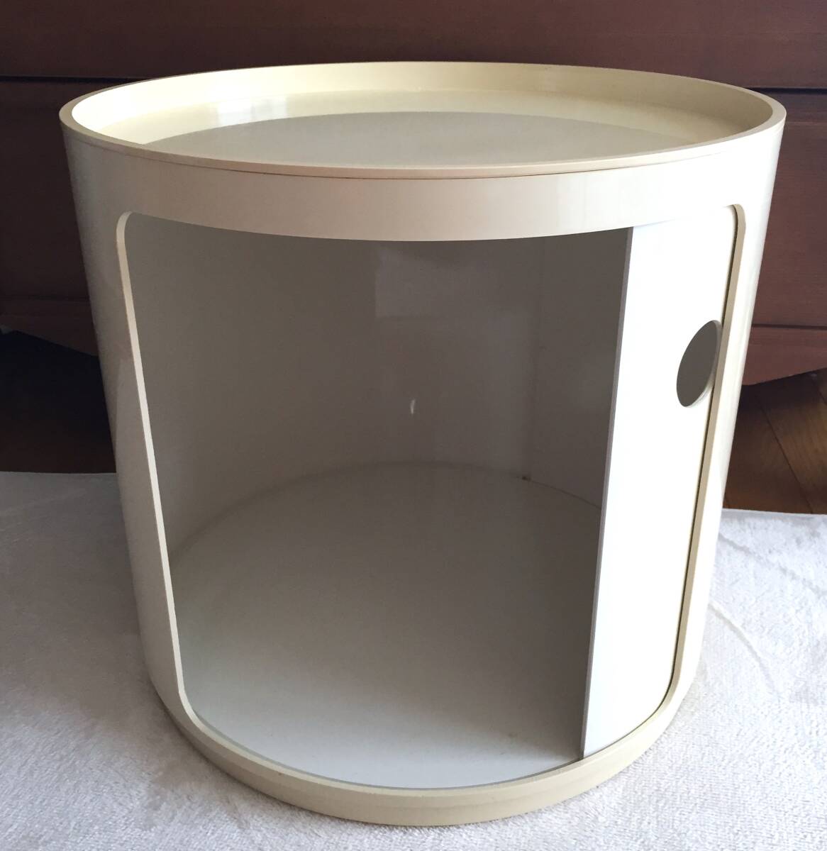 ◆ビンテージ Kartell コンポニビリ カルテル ラウンドエレメント イタリア制 Anna Castelli 収納ボックス 検 70S Moma スペースエイジ