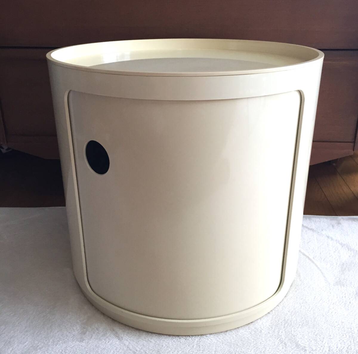 ◆ビンテージ Kartell コンポニビリ カルテル ラウンドエレメント イタリア制 Anna Castelli 収納ボックス 検 70S Moma スペースエイジ