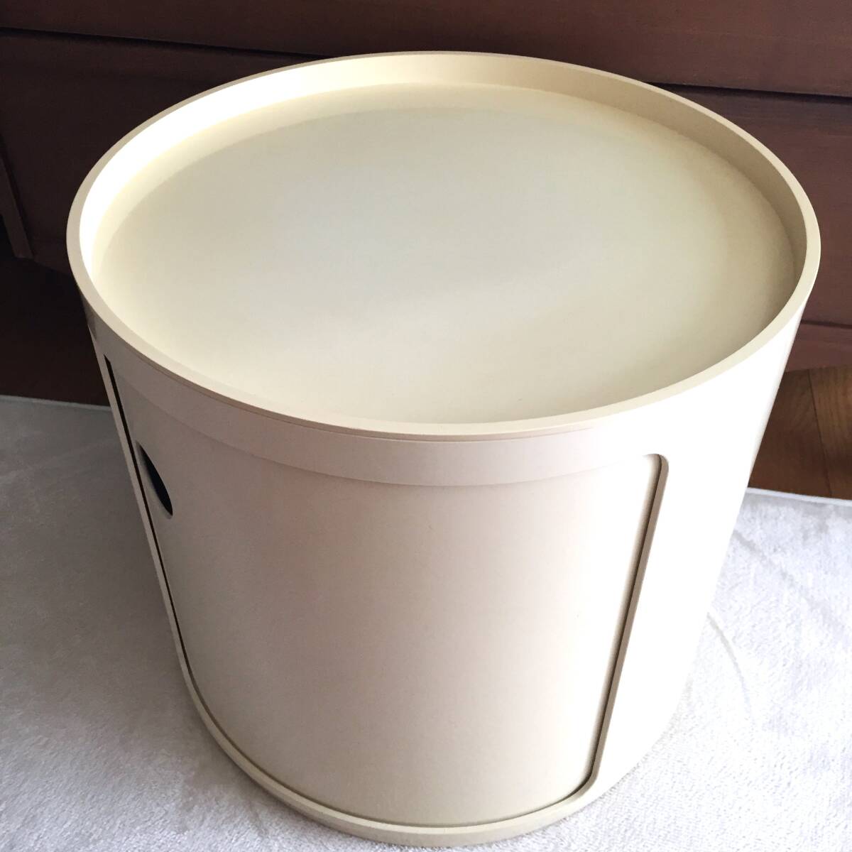 ◆ビンテージ Kartell コンポニビリ カルテル ラウンドエレメント イタリア制 Anna Castelli 収納ボックス 検 70S Moma スペースエイジ