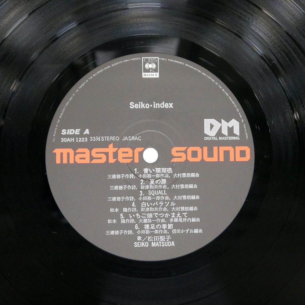 帯 国内盤 松田聖子/SEIKO・INDEX/CBS/SONY 30AH1223 LP(松田 帯 国内盤 松田聖子/SEIKO・INDEX/CBS/SONY 30AH1223 LP(松田