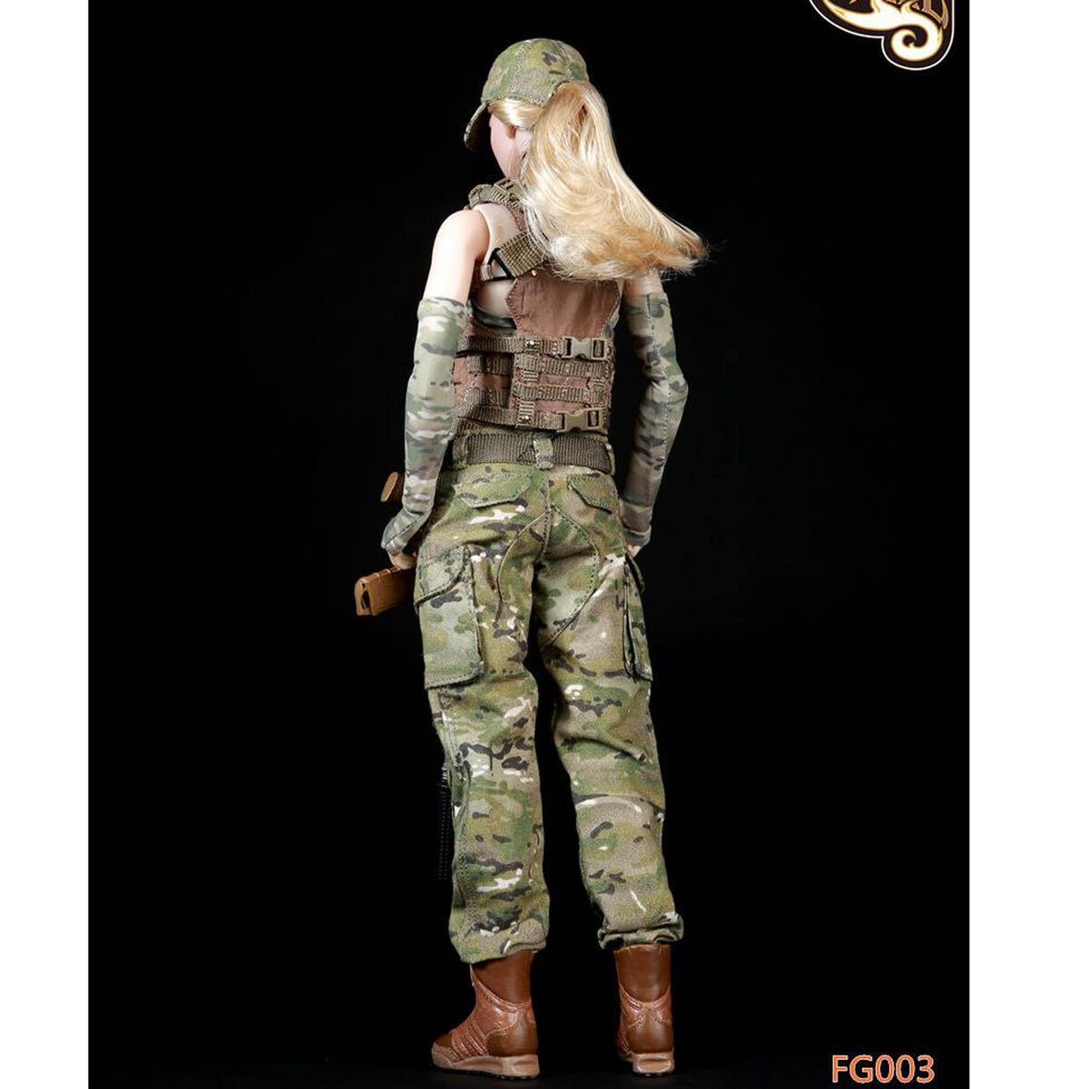A142 1/6スケール 迷彩服 8点セット 戦闘服 画像1はすべでです 女性素体専用 1/6素体対応_画像5