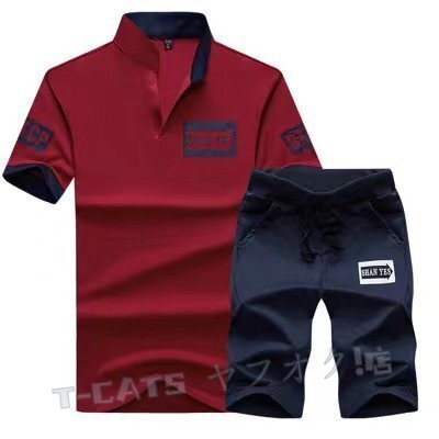 * новый товар лето мужской верх и низ в комплекте короткий рукав Golf одежда тренировочный тонкий шорты на английском языке знак спорт одежда 