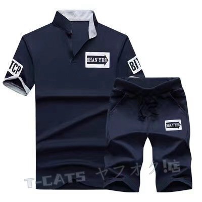 * новый товар лето мужской верх и низ в комплекте короткий рукав Golf одежда тренировочный тонкий шорты на английском языке знак спорт одежда 