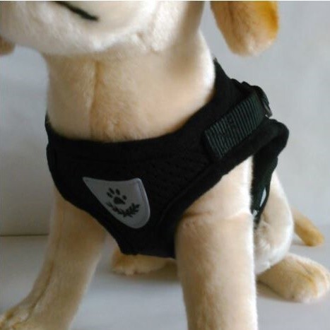 LDL2691# 犬 貓★ハーネス＆リード【XS】 メッシュで柔らかい?著せやすい 苦しくない 犬服 胴輪 超小型犬【ブラック XS】ベスト型 洋服型