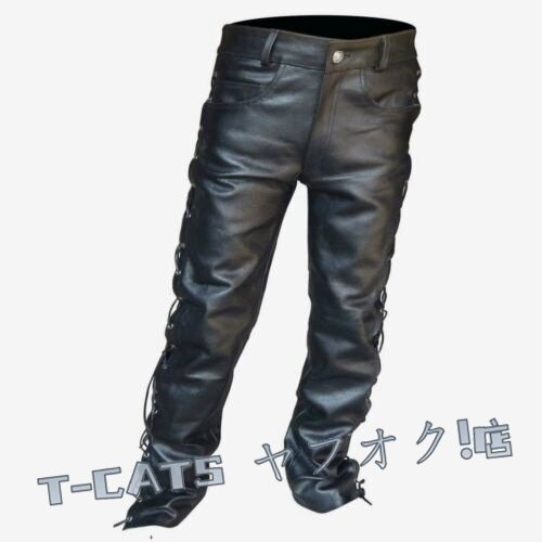新品☆レザーパンツ メンズ　革パン バイクパンツ 革パンツ ロングパンツ モーターパンツ ライダースパンツ 防風(fēng) 防寒 防水 S-5XL