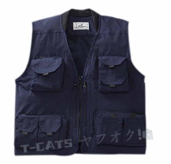 ☆新品メンズ ベスト カメラマンベスト フィッシングベスト アウトドア メッシュ 多機(jī)能 お釣り 登山服 撮影用