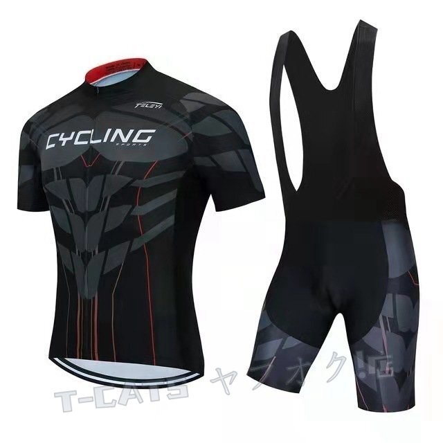 ☆新品サイクルウエア サイクルジャージ 上下セット 半袖 自転車服 男女兼用 通気紫外線対策 サイクリング 登山 吸汗 速干激安 XS~4X