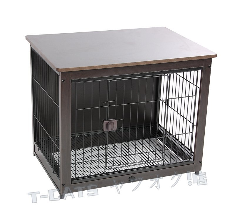 新品トイレトレーニング ペットゲージ ドッグハウス ケージ サークル 犬用 屋根付き ワイヤー 木制 簡単組み立て 4色選べる 60×50×60cm