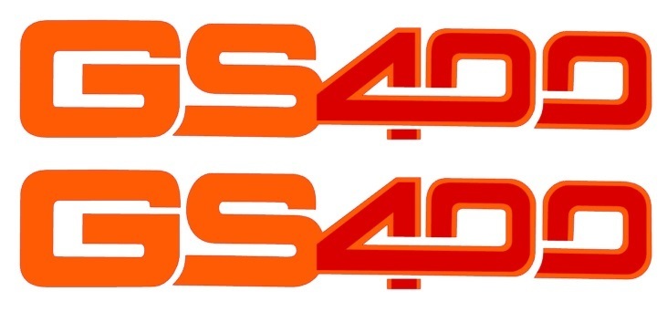 ①GS400 デカール・ステッカー＠旧車會クリームソーダGT380CBX400FCBR400FXJ400