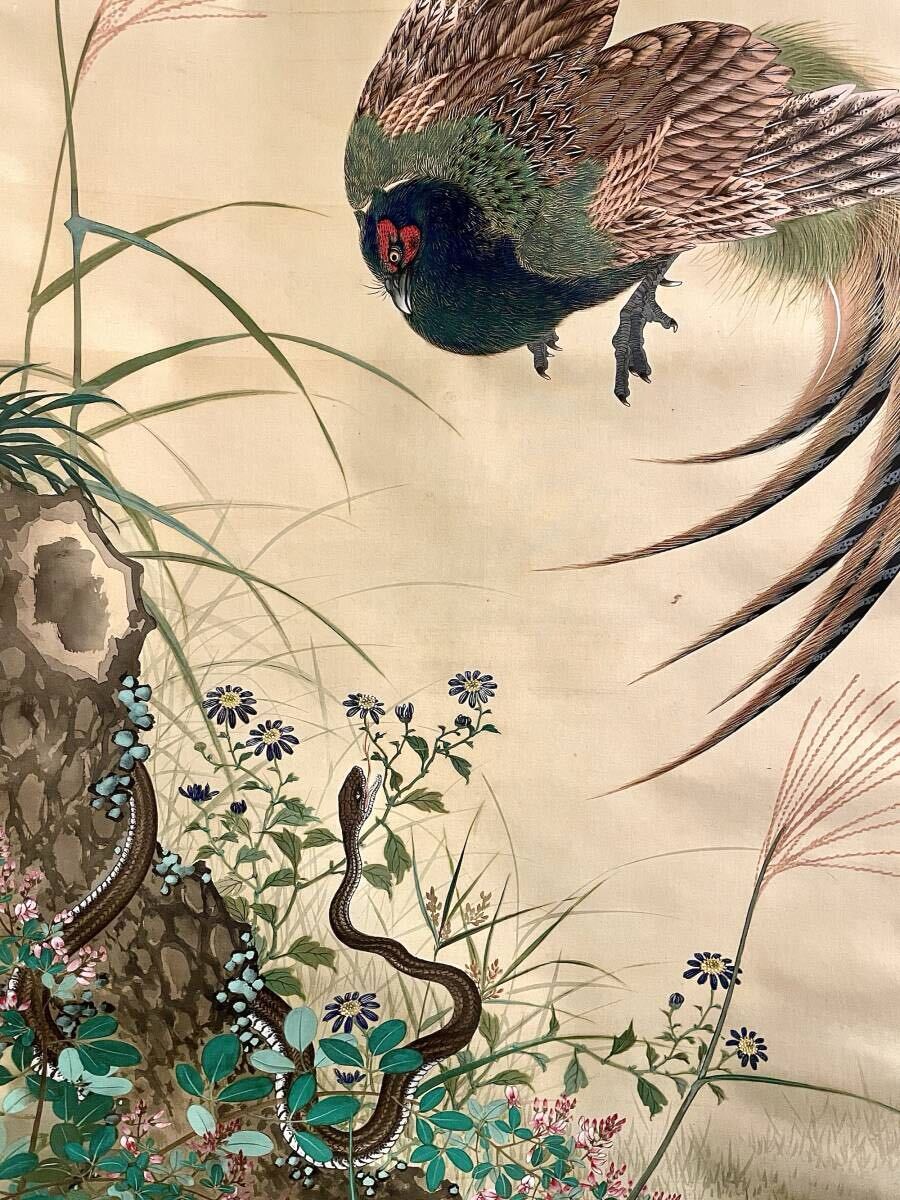 模写】緑屋*s□掛軸 刀涯『美人と猫 裸婦』 絹本 日本画 掛け軸 模写】緑屋*s□掛軸 刀涯『美人と猫 裸婦』 絹本 日本画 掛け軸