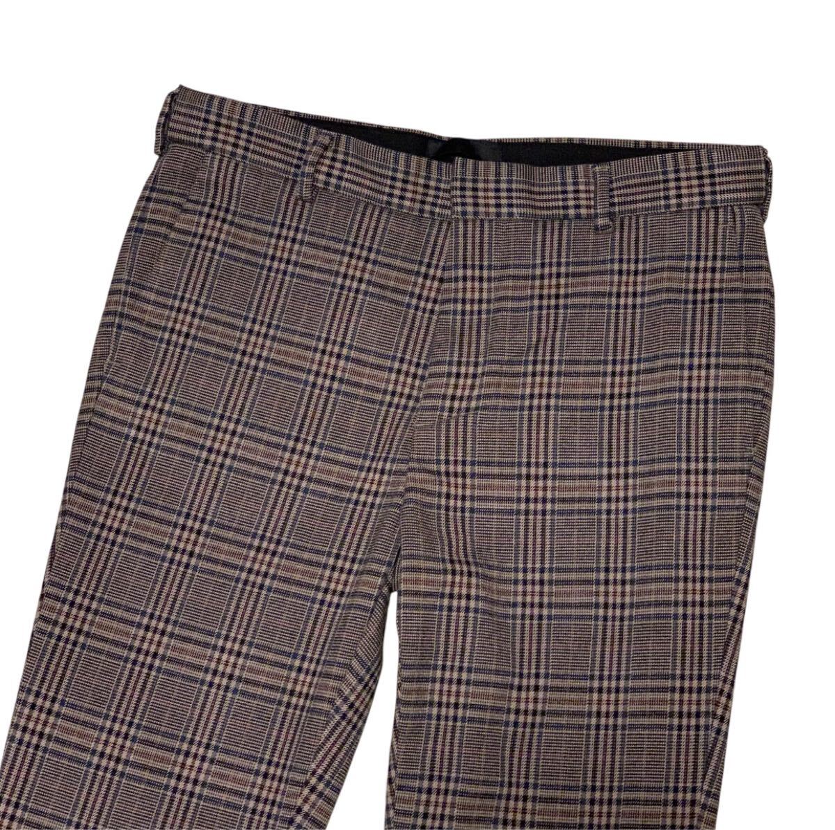 送料込！最終値下げ▲H&M エイチアンドエム▲チェック柄スキニーパンツEUR31▲SKINNY FIT▲