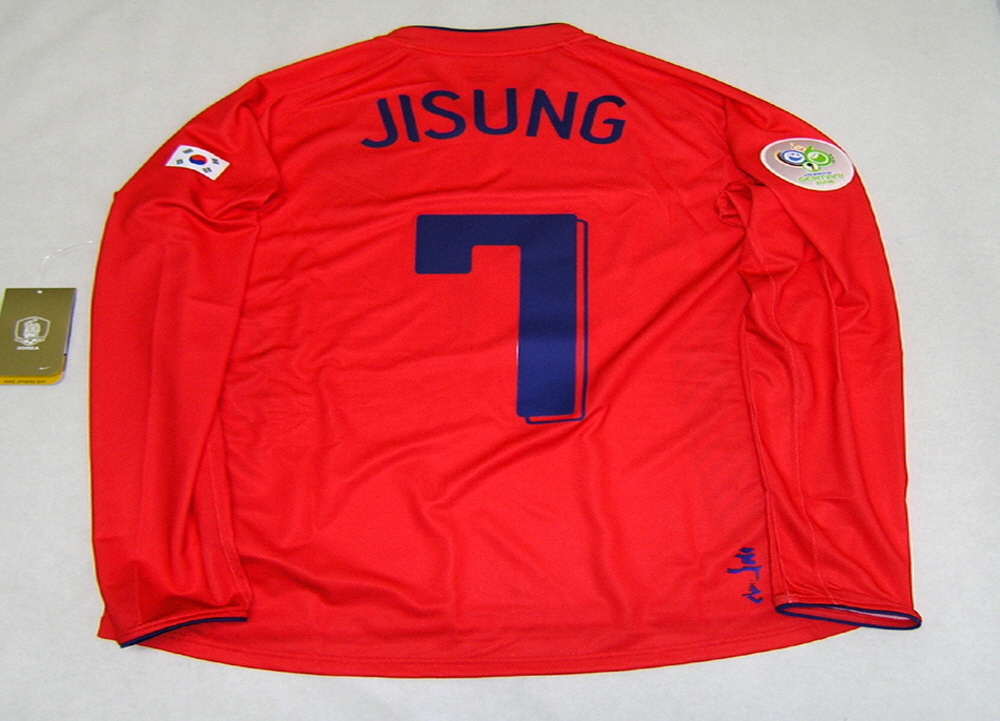 06W杯 韓國 Korea KFA(H)＃7樸智星 パク?チソン 長袖 2006WC仕様 Nike正規(guī) L 