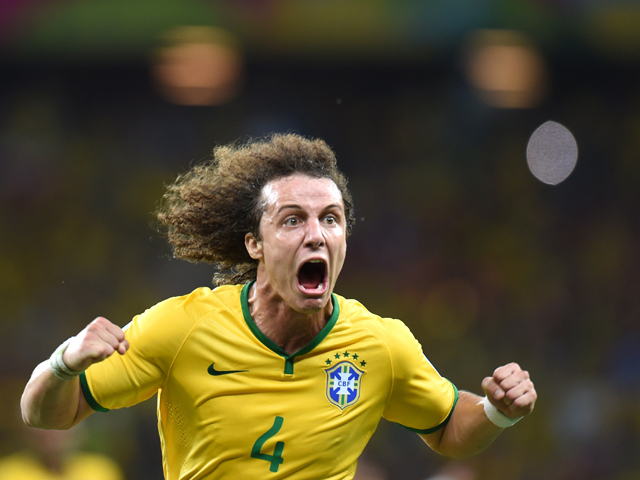 14W杯 ブラジル CBF Brazil(H)#4 ダヴィド?ルイ DAVID LUIZ 半袖 nike正規(guī) 2014 WorldCup M