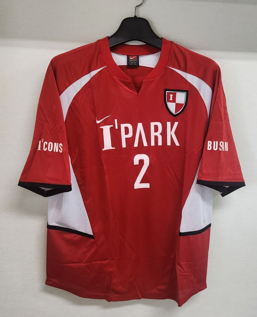 2002 釜山アイコンズ(H)＃2 沈載源 Sim Jae-Won 実使用 リーグ仕様 2XL