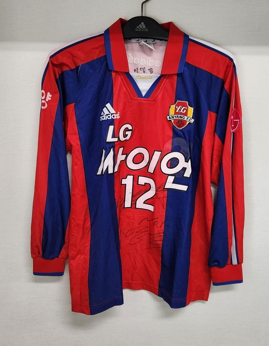 00 安養(yǎng)LGチータス(H)#12 李榮杓 Lee Young-Pyo 選手用長(zhǎng)袖 adidas Kリーグ仕様 100 L