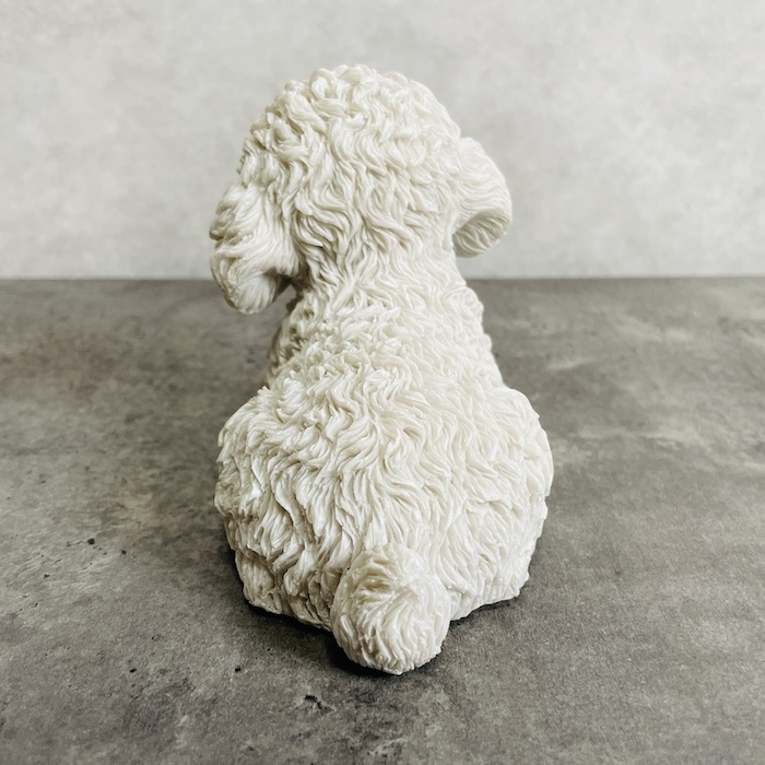 置物 犬 かわいい 動物 玄関 見上げるトイプードル 白 おしゃれ インテリア ガーデンオーナメント woobia ウービア_画像7