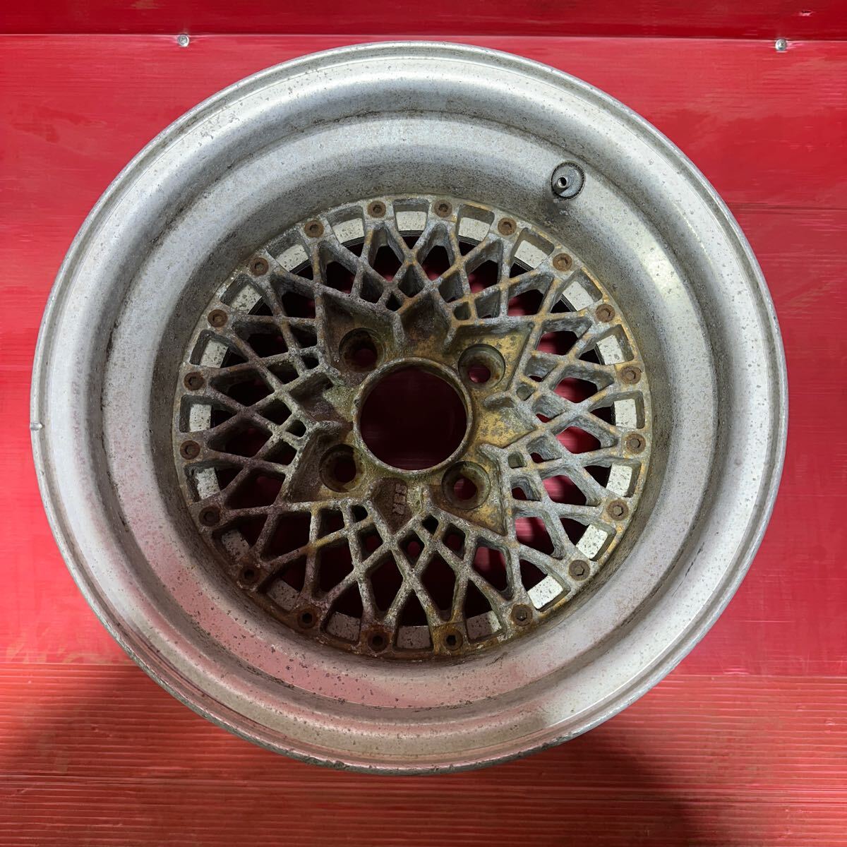 SSR スターフォミューラ　14x8J 114.3-4穴　オフセット：-8 （すべて実測）ハブ：72mm １本 当時物 旧車 深リム_画像1