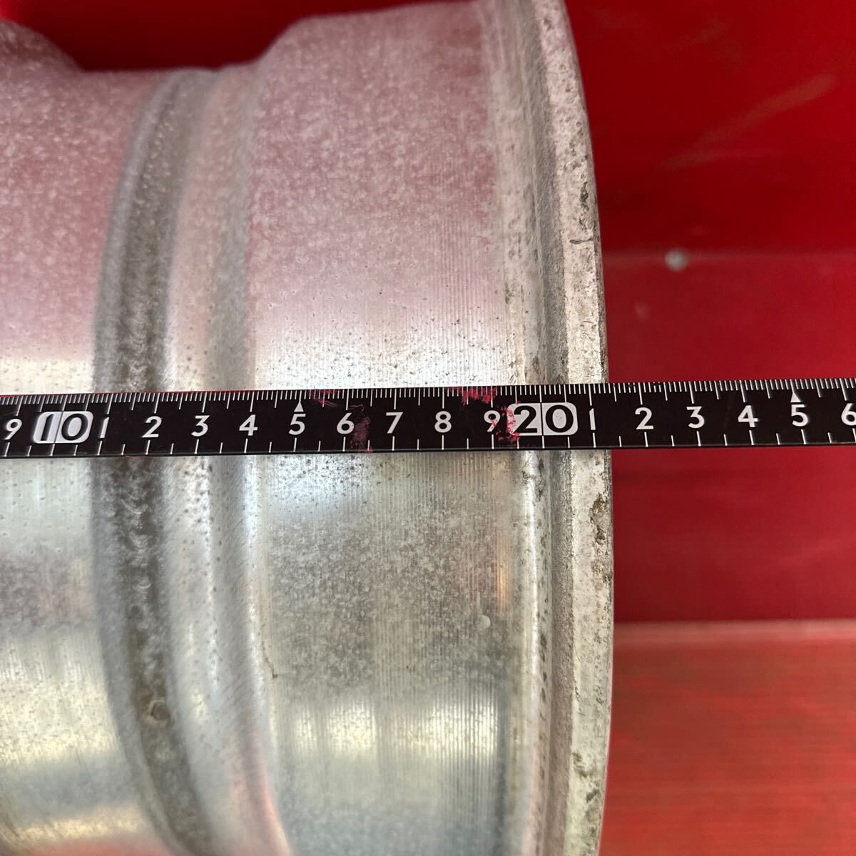 SSR スターフォミューラ　14x8J 114.3-4穴　オフセット：-8 （すべて実測）ハブ：72mm １本 当時物 旧車 深リム_画像6