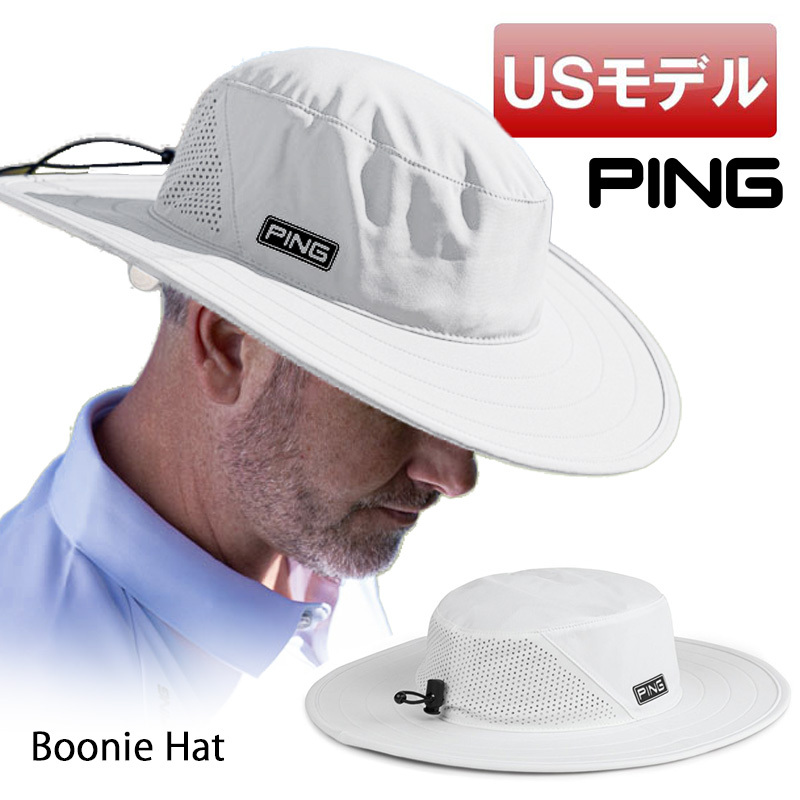 (USモデル)ピン ゴルフキャップ ホワイト ブーニーキャップ PING GOLF BOONIE HAT ハット 帽子