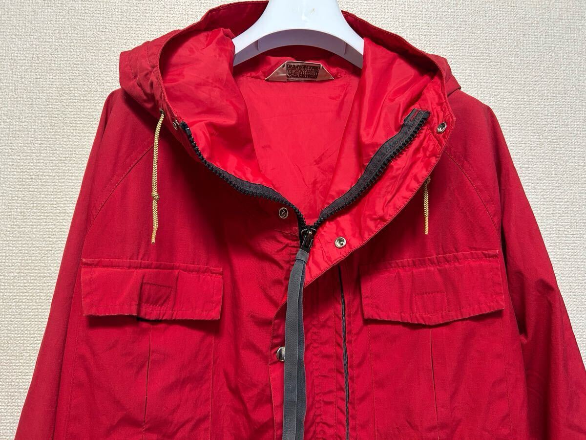 70s REI マウンテンパーカー USA製 REI CO・OP マウンテンパーカー ジャケット ダブルジップ 赤 USAヴィンテージ /アウトドア_画像5