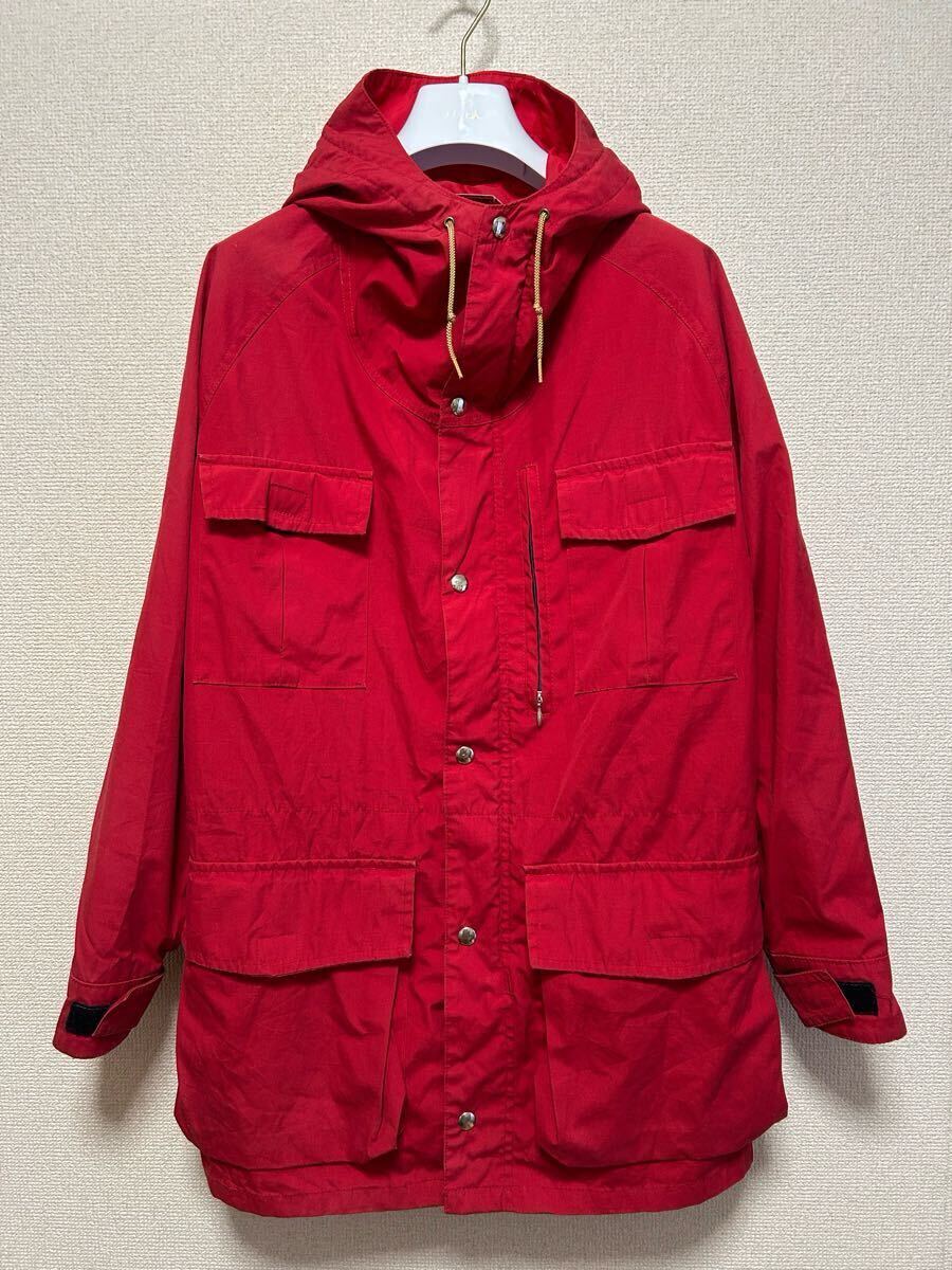 70s REI マウンテンパーカー USA製 REI CO・OP マウンテンパーカー ジャケット ダブルジップ 赤 USAヴィンテージ /アウトドア_画像1