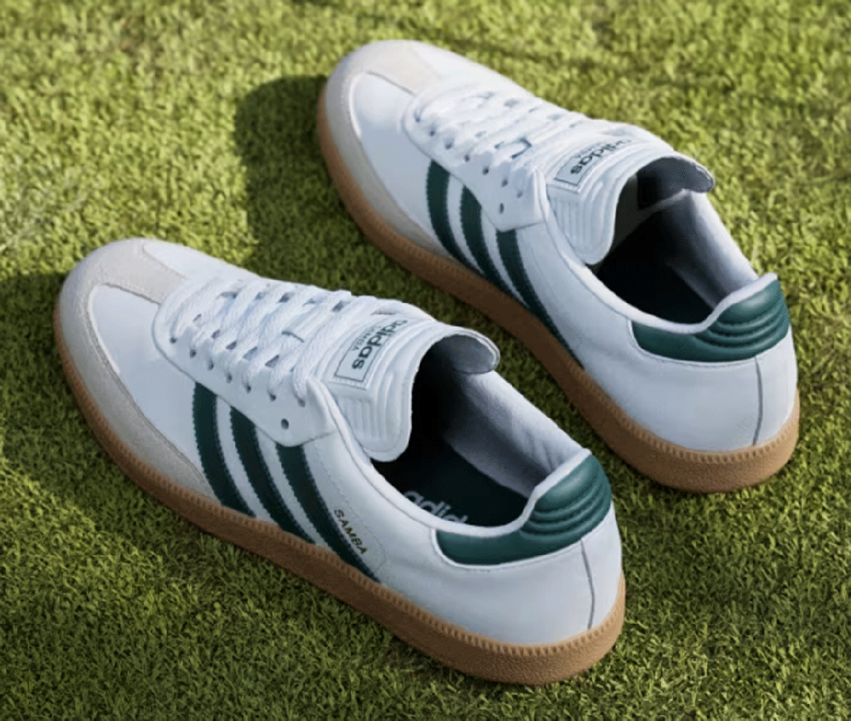 新品■アディダス■2025.2■サンバ ゴルフ フルグレイン レザー スパイクレス■JH6151■CLOUD WHITE/COLLEGIAT GREEN/GUM■26.5CM■正規(guī)品