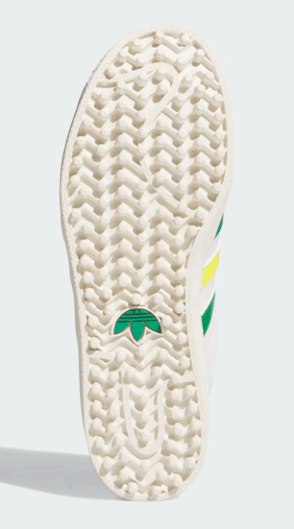 新品■アディダス■2025.2■SS80 スパイクレス■IH8535■CLOUD WHITE/GREEN/YELLOW■24.0CM■往年のアイコンがスパイクレスゴルフシューズ