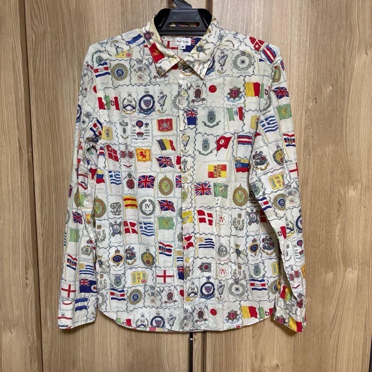 804 paul smith ポールスミス 長袖國旗柄シャツ