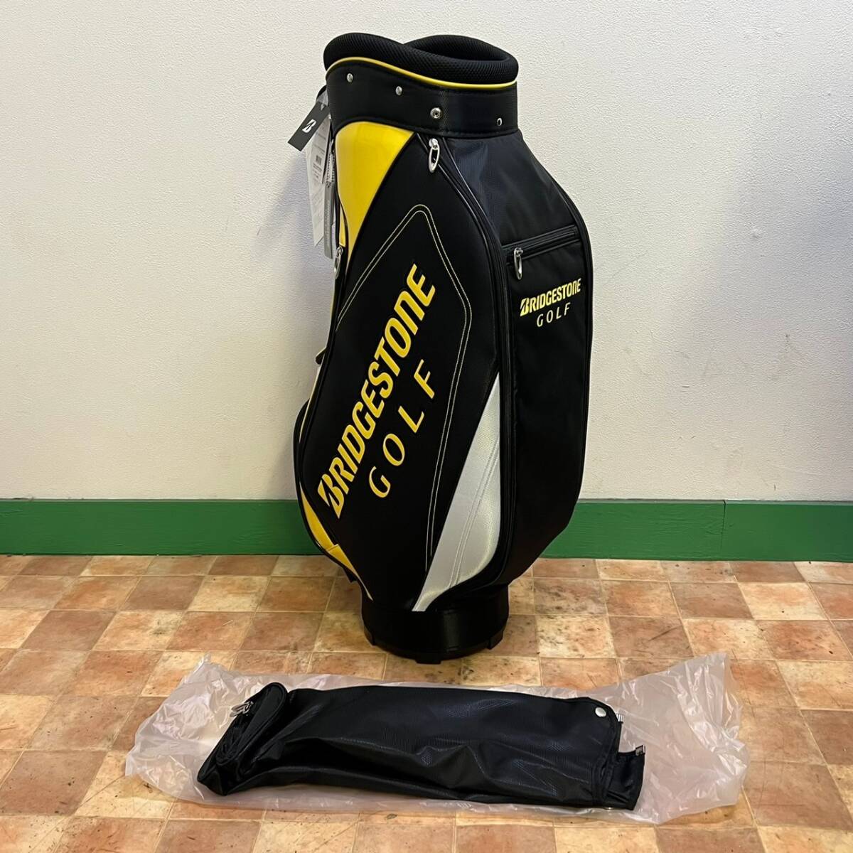 BAg020I 160 未使用 BRIDGESTONE CBG21Y BY ブリヂストン キャディバッグ ブラック×イエロー 9型 47インチ対応 ゴルフバッグ