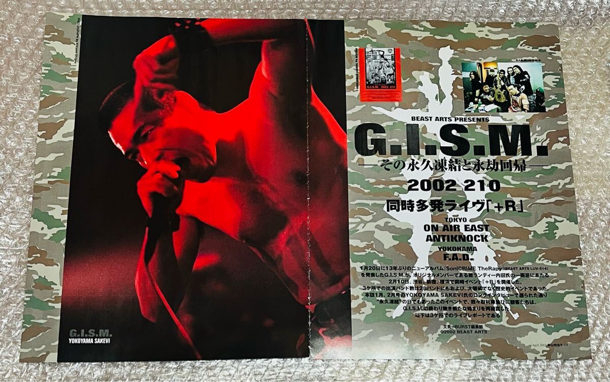 貴重 GISM関連 雑誌掲載記事 横山SAKEVI パンク punk ハードコア
