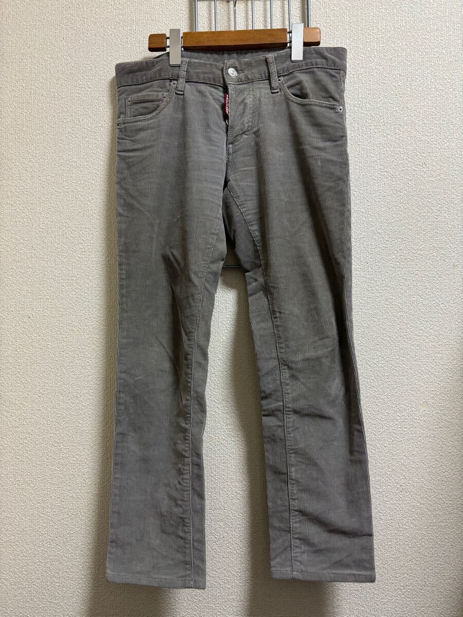 ［DSQUARED2］ディースクエアード　コーデュロイパンツ　グレー系　44 Y4018